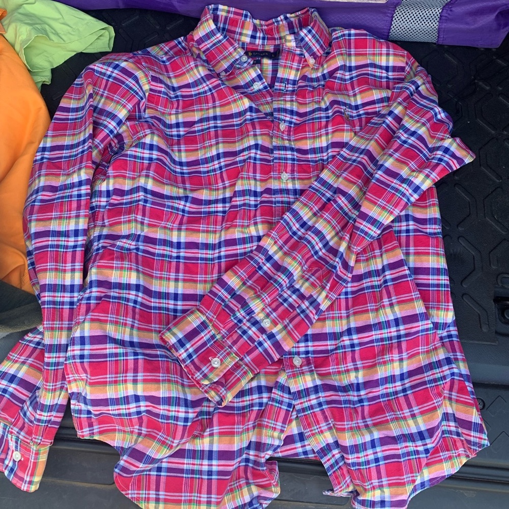 Large polo button up